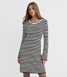 Pointelle Striped Sweater Dress carousel Product Image 1