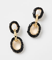 Beaded Link Drop Statement Earrings carousel Product Image 1