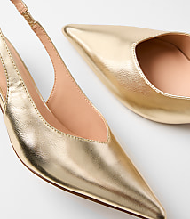 Metallic Slingback Kitten Heels carousel Product Image 2