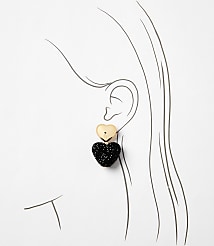 Heart Drop Statement Earrings carousel Product Image 2