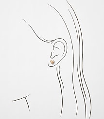 Pave Heart Stud Earring Set carousel Product Image 2