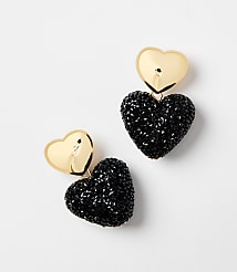 Heart Drop Statement Earrings carousel Product Image 1