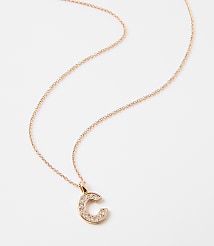 Pave Initial Necklace carousel Product Image 2