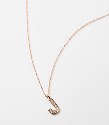 Pave Initial Necklace carousel Product Image 2