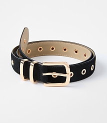 Grommet Double Metal Keeper Suede Belt carousel Product Image 1