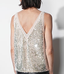 Greylin Ivy V-Neck Velvet Sequin Top carousel Product Image 3