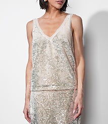 Greylin Ivy V-Neck Velvet Sequin Top carousel Product Image 1