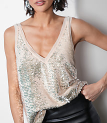 Greylin Ivy V-Neck Velvet Sequin Top carousel Product Image 4