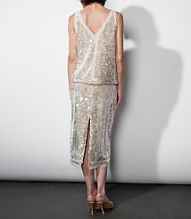 Greylin Gianna Velvet Sequin Midi Skirt carousel Product Image 4