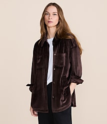 Lou & Grey Ribbed Velour Shirt Jacket carousel Product Image 1