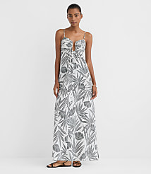 LOFT Beach Palm Hook Keyhole Maxi Dress carousel Product Image 2