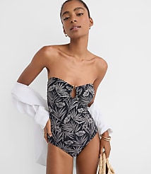 LOFT Beach Palm Wire Bandeau One Piece Swimsuit carousel Product Image 1