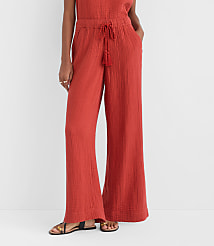 LOFT Beach Triple Cloth Wide Leg Pants carousel Product Image 2