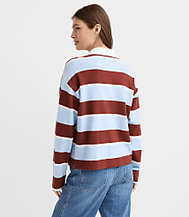 Rugby Stripe Polo Top carousel Product Image 4