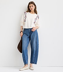 Floral Embroidered Sweatshirt carousel Product Image 4