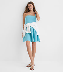 LOFT Beach Triple Cloth Mixed Media Mini Pocket Dress carousel Product Image 1