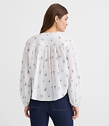 Floral Balloon Sleeve Blouse carousel Product Image 2