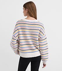 Textured Stripe Relaxed Sweater carousel Product Image 2