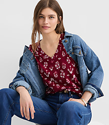 Floral Everyday V-Neck Tee carousel Product Image 2