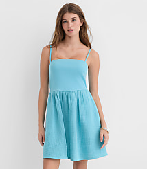 LOFT Beach Triple Cloth Mixed Media Mini Pocket Dress carousel Product Image 2