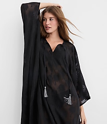 LOFT Beach Palm Mesh Maxi Swimsuit Coverup carousel Product Image 1