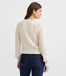 Scalloped Pointelle Cardigan carousel Product Image 2