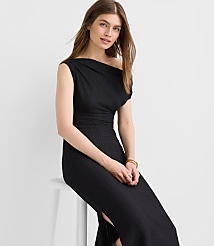 Asymmetrical Ruched Midi Dress carousel Product Image 3