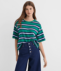 Striped Jersey Modern Tee carousel Product Image 1