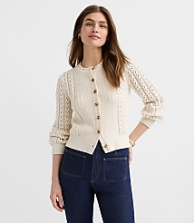 Scalloped Pointelle Cardigan carousel Product Image 3