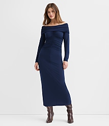 Ruched Off The Shoulder Midi Dress carousel Product Image 1
