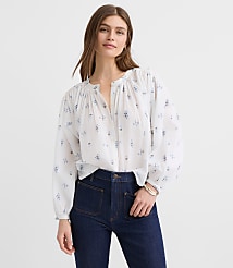Floral Balloon Sleeve Blouse carousel Product Image 1