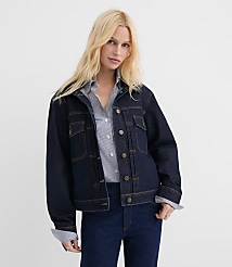 Rivete Denim Trucker Jacket in Nova Wash carousel Product Image 1