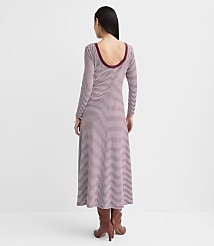 Striped Scoop Back Midi Dress carousel Product Image 2