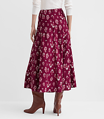 Floral Gored Midi Skirt carousel Product Image 2