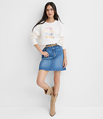 Floral Embroidered Shirred Shoulder Sweatshirt carousel Product Image 3