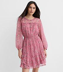 Paisley Ruffle Mini Dress carousel Product Image 1