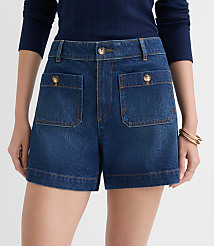 Palmer Denim Shorts in Vintage Mid Wash carousel Product Image 3
