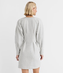 Heathered Pleated Terry Mini Dress carousel Product Image 3