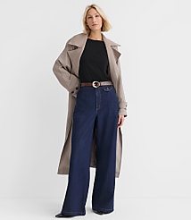 High Rise Trouser Jeans in Dark Rinse carousel Product Image 1