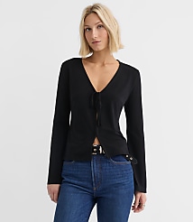 Crepe Jersey Tie Front Top carousel Product Image 1