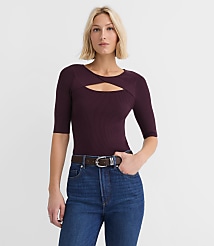 Cutout Sweater Top carousel Product Image 1