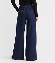 Curvy High Rise Trouser Jeans in Dark Rinse carousel Product Image 2