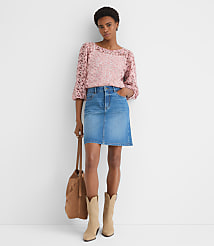 Floral Lace Boatneck Blouse carousel Product Image 3