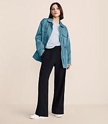 Lou & Grey Wanderweave Zip Wide Leg Pants carousel Product Image 1