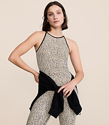 Lou & Grey Spotted Luvstretch Active Halter Top carousel Product Image 1