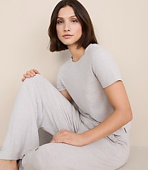 Lou & Grey Heathered Softened Modal Pajama Tee carousel Product Image 1