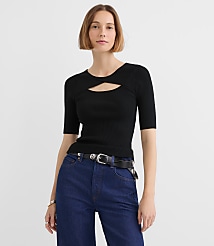 Cutout Sweater Top carousel Product Image 2