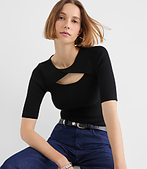 Cutout Sweater Top carousel Product Image 1