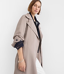 Drapey Trench Coat carousel Product Image 3