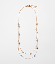 Mixed Metal Circle Station Necklace Set carousel Product Image 1